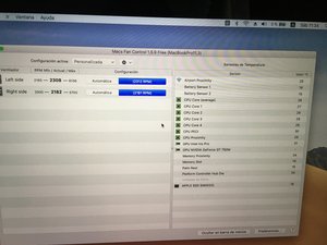 GPU Nvidia GeForce GT 750M temperature MacBook Pro 15