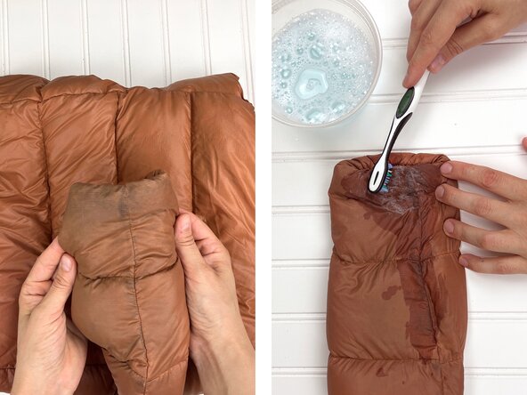 How to Spot Clean Technical Gear, Dish soap for high-wear areas: crwdns2935265:03crwdnd2935265:02crwdnd2935265:03crwdne2935265:0