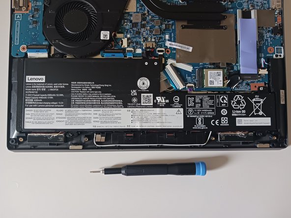 Lenovo IdeaPad 5-14ALC05 Battery Replacement, Put in the new battery: step 4, image 2 of 2