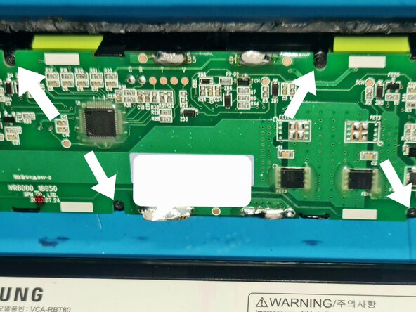 Disassembling Samsung Vacuum Battery VCA-RBT80 VR30T80313W/WA, Desolder and unscrew PCB: crwdns2935265:03crwdnd2935265:03crwdnd2935265:03crwdne2935265:0