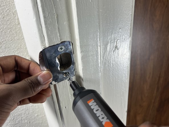 How to Fix The Hole For a Misaligned Door Latch: step 7, image 2 of 3