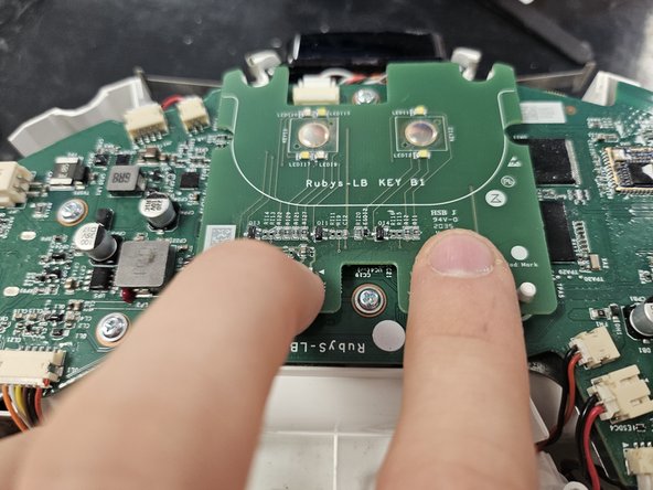 Roborock S5 Max: Motherboard Replacement, Insert the button PCBA.: crwdns2935265:016crwdnd2935265:02crwdnd2935265:03crwdne2935265:0