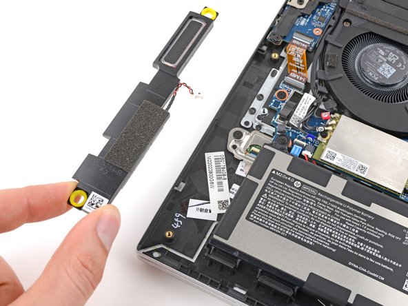 HP EliteBook 845 G9 Right Speaker Replacement, Remove the right speaker: crwdns2935265:010crwdnd2935265:03crwdnd2935265:03crwdne2935265:0