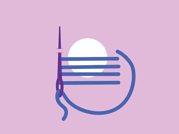 Woven Darn a Hole in a Knit, Create rows of horizontal yarn: crwdns2935265:05crwdnd2935265:03crwdnd2935265:03crwdne2935265:0