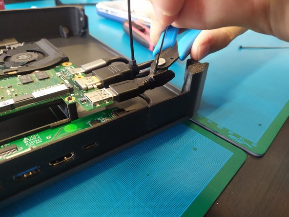 Lenovo X270 Restart PC Build, Zip tie on the cables: step 12, image 2 of 3