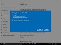 Resetting Windows 10