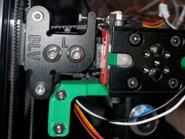 7. X Carriage Assembly, Alternative BLTouch Mount Notice: crwdns2935265:03crwdnd2935265:02crwdnd2935265:02crwdne2935265:0