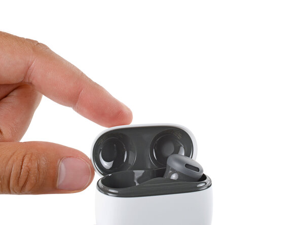 Google Pixel Buds 2a Charging Case Battery Replacement, Remove the Buds: crwdns2935265:02crwdnd2935265:01crwdnd2935265:03crwdne2935265:0
