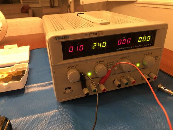 Revive a  GeoBlade 500 Battery Pack that is Not Charging, Charge to 24V Using 2A Until the Amperage Decreases to 100mA: step 8, image 2 of 3