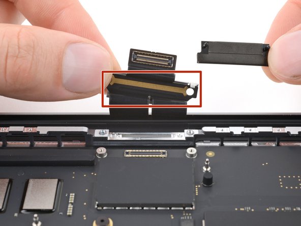 MacBook Pro 14" Late 2023 (M3) Screen Replacement, Remove the cable buffer: crwdns2935265:030crwdnd2935265:03crwdnd2935265:03crwdne2935265:0