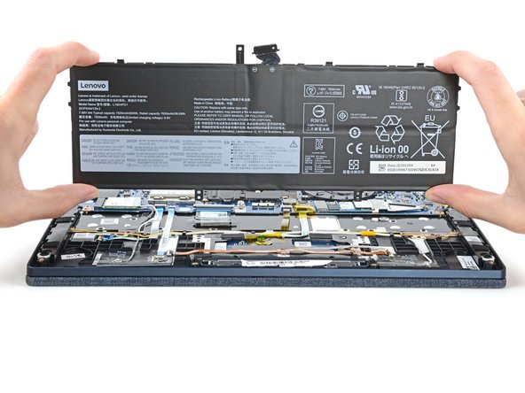 Lenovo Yoga 6 13ALC6 Battery Replacement, Remove the battery: crwdns2935265:09crwdnd2935265:03crwdnd2935265:03crwdne2935265:0
