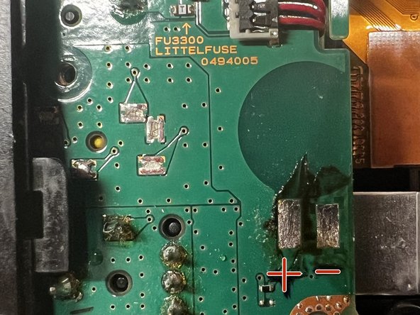 Canon XF100 Internal battery Replacement, Desolder old battery: step 2, image 2 of 2