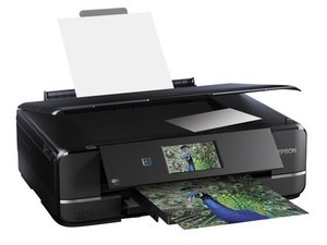 Epson - Expression Premium XP-610 Small-in-One Wireless All-In-One Printer  - Black/Blue - Larger Front