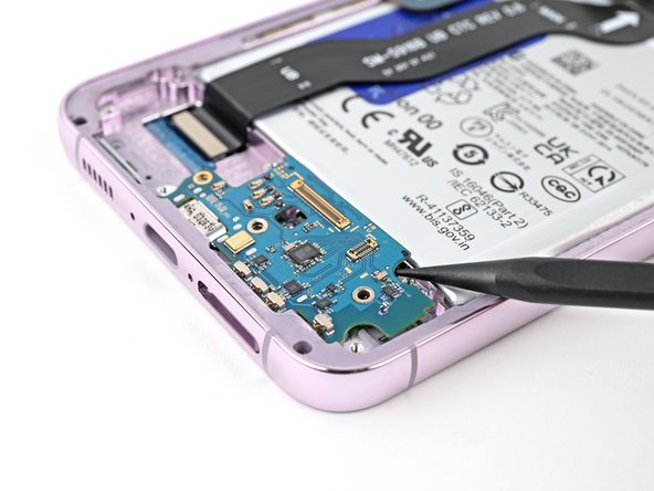 Samsung Galaxy S23 Plus USB-C Port and Daughterboard Replacement, Remove the daughterboard: crwdns2935265:026crwdnd2935265:02crwdnd2935265:03crwdne2935265:0