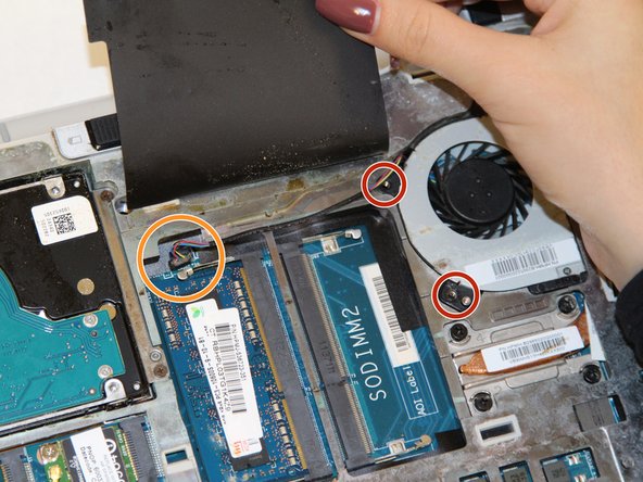 HP Pavillion dm1-3010nr Cooling Fan Replacement: step 4, image 2 of 2