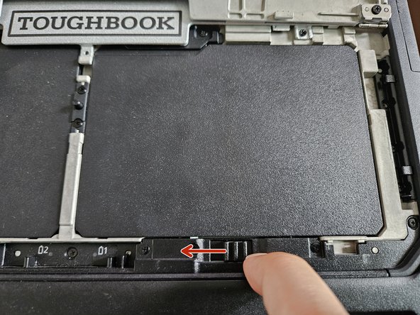 Replacement of Batteries of Panasonic Toughbook 2-in-1 CF-33, Detach the battery: step 4, image 2 of 3