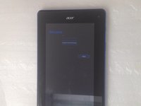Acer Iconia Tab B1 Factory Hard Reset/Password Removal