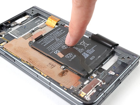 How to Apply New Base Battery Adhesive in Your Google Pixel Fold, Secure the battery: crwdns2935265:05crwdnd2935265:02crwdnd2935265:03crwdne2935265:0