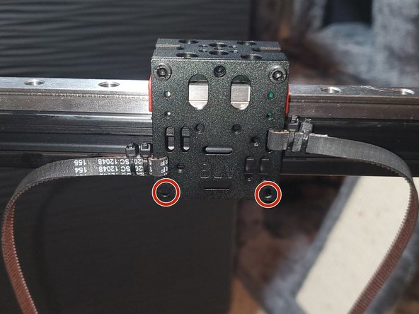 6. X Carriage and Belts, X Carriage Top Block/Rear Plate: crwdns2935265:03crwdnd2935265:02crwdnd2935265:02crwdne2935265:0