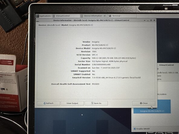 Diagnosing and Erasing SSDs (Solid State Drive), Parted Magic - If no data shows: 手順 8、 2の画像 1