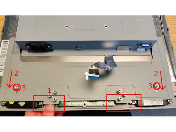 Acer AL1717 PSU Capacitors Replacement, Remove sliding metal plate: crwdns2935265:06crwdnd2935265:03crwdnd2935265:03crwdne2935265:0