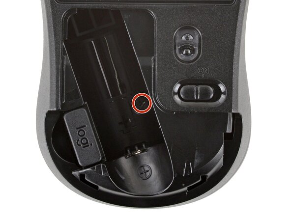 How to Open Your Logitech M185 Wireless Mouse, Remove the case screw: crwdns2935265:04crwdnd2935265:01crwdnd2935265:02crwdne2935265:0