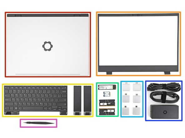 Framework Laptop 16 DIY Edition Quick Start Guide, Unbox your laptop: crwdns2935265:01crwdnd2935265:01crwdnd2935265:02crwdne2935265:0
