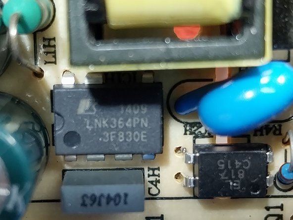 Comprobaciones básicas en módulo electrónico de deshumidificador EQUATION Type YL-2A15BT, Regulador de tensión LNK364PN.: step 9, image 2 of 2