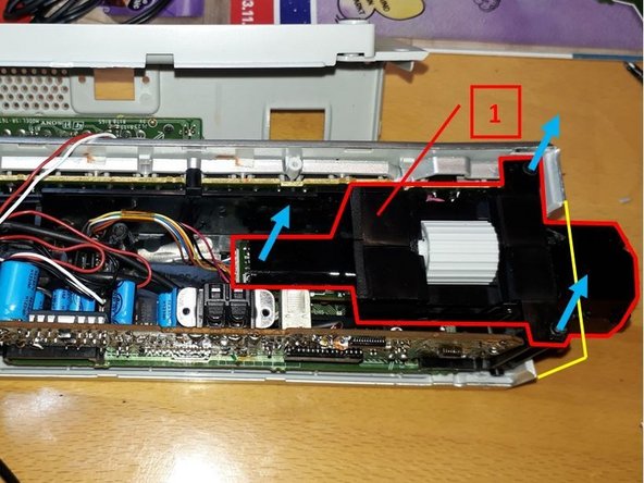 Disassembly of Sony Dream Machine ICF-C717PJ, Disconnecting the projector: crwdns2935265:04crwdnd2935265:02crwdnd2935265:03crwdne2935265:0