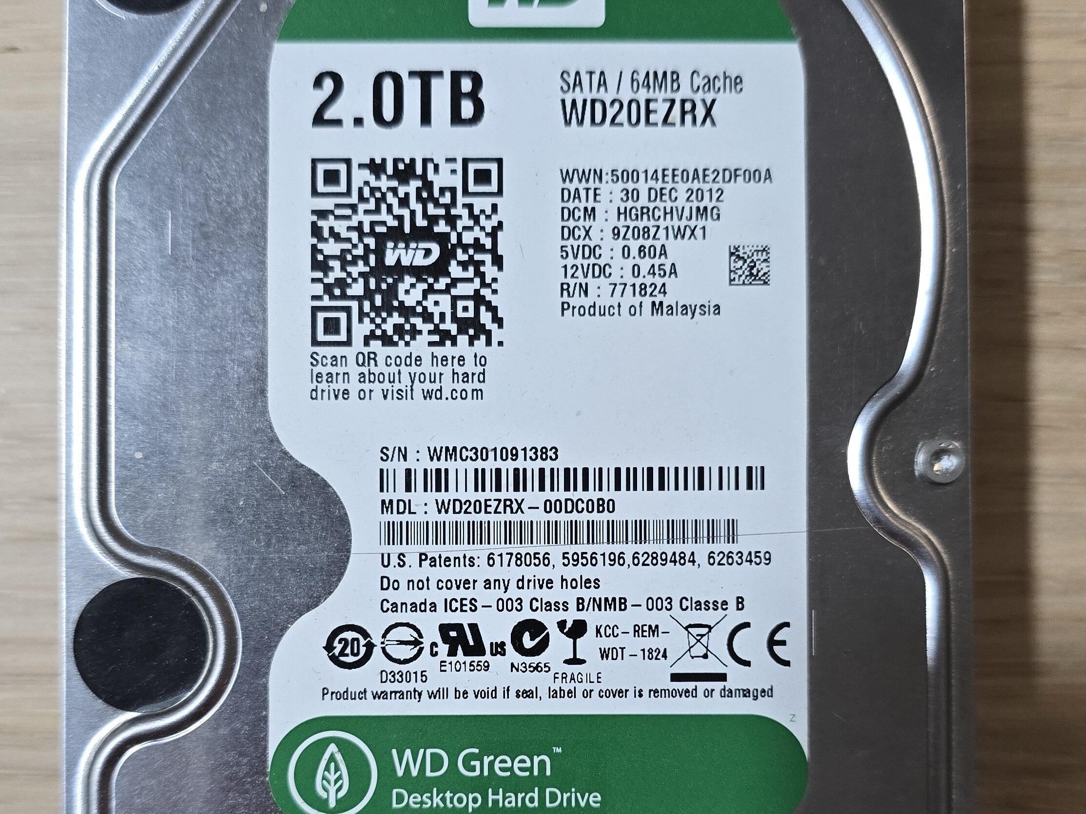 Disassembling WD20EZRX (Western Digital Green Desktop Hard