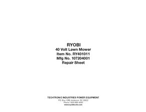 Ryobi mower online repair