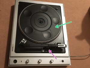 Old Basic Ferguson 3057C Record deck repair speed and install belt
