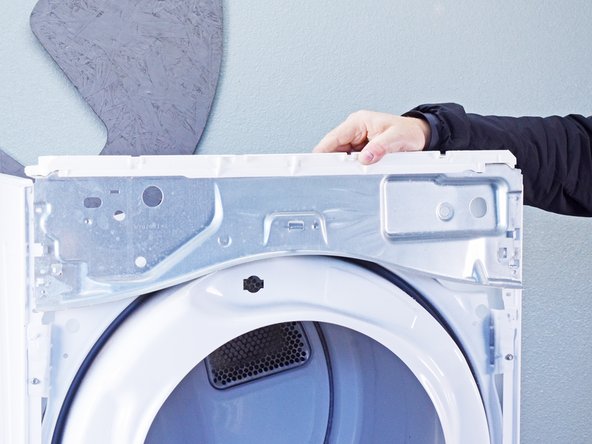 Whirlpool WED87HED Dryer Hi-Limit Thermostat/Inlet Thermistor Testing and Replacement, Remove the upper front bulkhead: crwdns2935265:035crwdnd2935265:02crwdnd2935265:03crwdne2935265:0