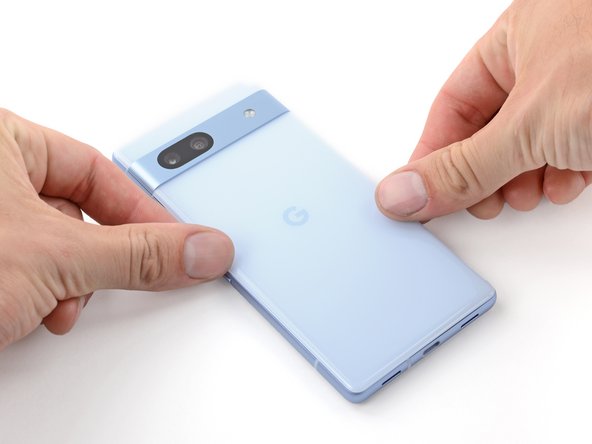 How to Apply Rear Cover Adhesive in Your Google Pixel 7a, Install the rear cover: crwdns2935265:011crwdnd2935265:03crwdnd2935265:03crwdne2935265:0