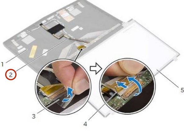 Dell Alienware 14 Display Panel Replacement, Lifting the Connector Latch: 77 단계, 이미지 3개 중 2개
