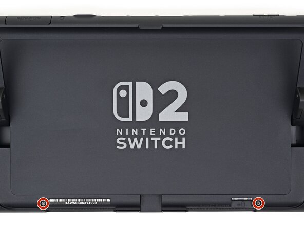Nintendo Switch 2 Microphone Replacement, Remove the back-side screws: crwdns2935265:012crwdnd2935265:01crwdnd2935265:02crwdne2935265:0
