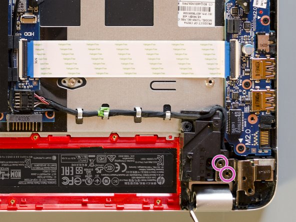 Upgrade the display panel and replace the display cable, Lock the display hinges to the top cover: stap 0, afbeelding 2 van 3