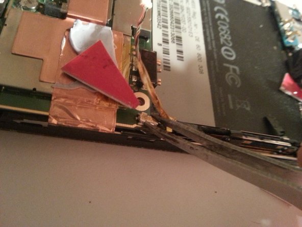 HTC HD 2 Front Panel Replacement, Pull flex cable connections and caution.: crwdns2935265:05crwdnd2935265:03crwdnd2935265:03crwdne2935265:0