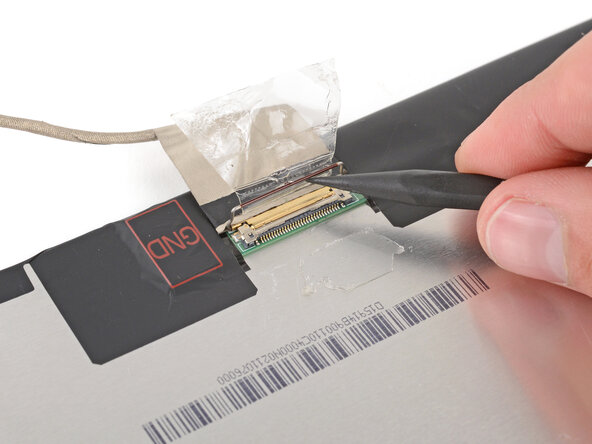 HP EliteBook 845 G7 Display Panel Replacement, Disconnect the display cable: crwdns2935265:035crwdnd2935265:02crwdnd2935265:03crwdne2935265:0