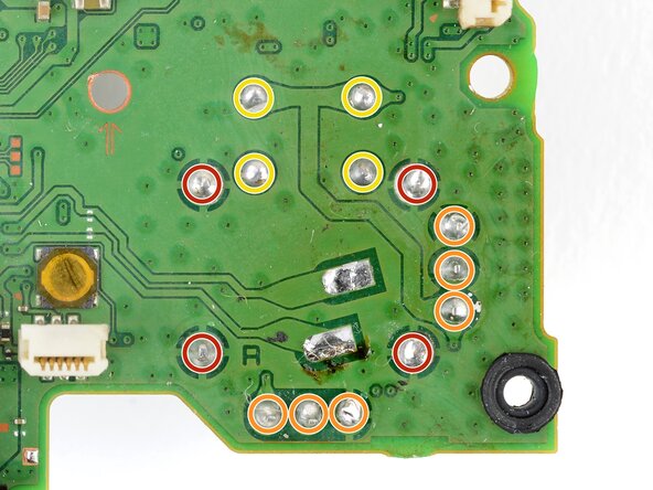 DualSense Controller v2 Joystick Replacement, Solder joint overview: crwdns2935265:029crwdnd2935265:03crwdnd2935265:03crwdne2935265:0