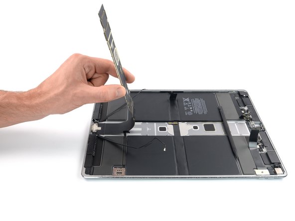 iPad Pro 12.9" 2nd Gen Battery Replacement, Fold over the logic board: crwdns2935265:068crwdnd2935265:02crwdnd2935265:03crwdne2935265:0