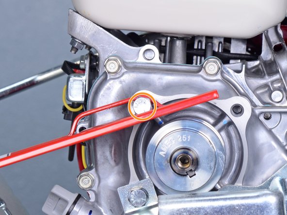 Little Wonder 4 HP Honda Pro Edger 62320001 Rev B Bearings and Blade Shaft Replacement, Remove the belt guard bolt: step 8, image 1 of 1