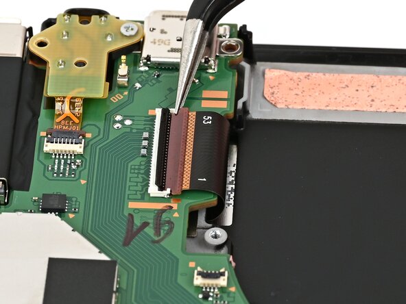 Nintendo Switch 2 Screen Replacement, Connect the screen cable: crwdns2935265:059crwdnd2935265:02crwdnd2935265:03crwdne2935265:0