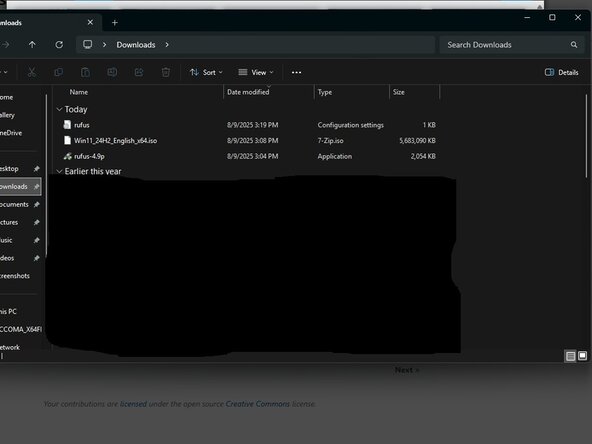 Windows 10/11 - USB Installation Media Creation (Rufus), Locate the ISO: crwdns2935265:03crwdnd2935265:03crwdnd2935265:03crwdne2935265:0