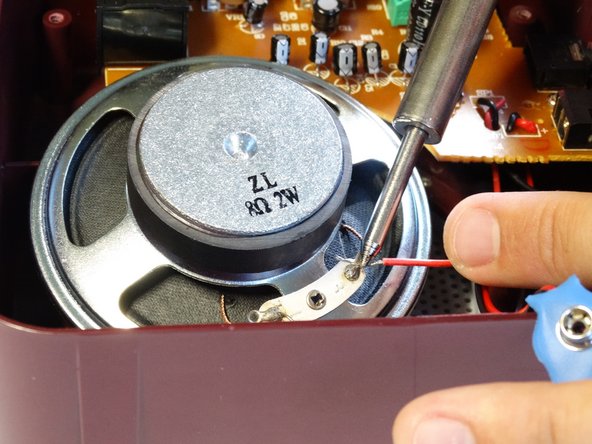 Honeytone N-10 Mini Amp Speaker Replacement: step 7, image 2 of 3