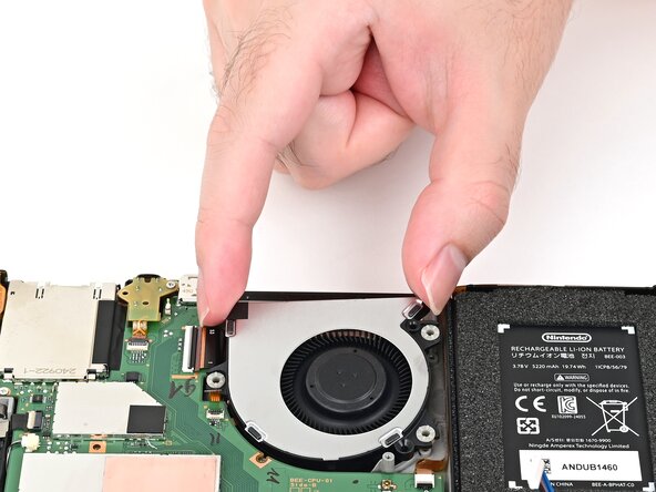 Nintendo Switch 2 Board Replacement, Remove the fan: crwdns2935265:043crwdnd2935265:02crwdnd2935265:03crwdne2935265:0