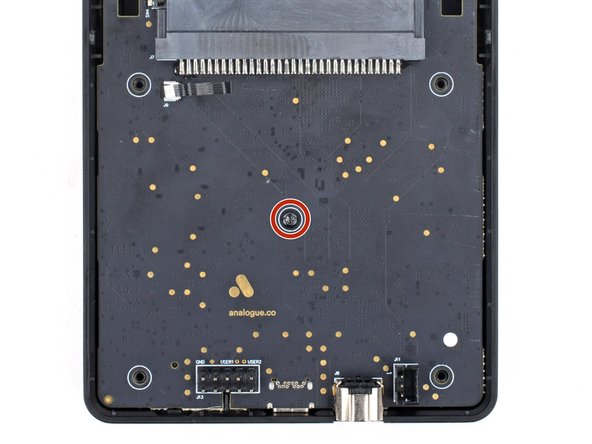 Analogue Pocket Buttons Replacement, Unfasten the main board: 步骤 14 中的图像 1，2