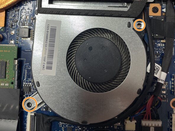 Disassembling Asus FX505G - Inspect Fans - Replace CPU Fan, Remove Fan Screws: adım 5, 1 resimden 1.
