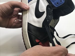 Élimination des plis et les éraflures sur les baskets Air Jordan 1