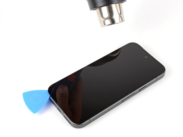 Google Pixel 9a Screen Replacement, Heat the left edge: crwdns2935265:013crwdnd2935265:03crwdnd2935265:03crwdne2935265:0